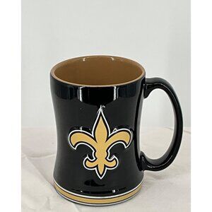 NFL New Orleans Saints Fleur-De-Lis Black Ceramic Coffee Mug By‎ Boelter Brands